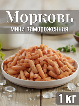 Морковь мини замороженная, 1кг
